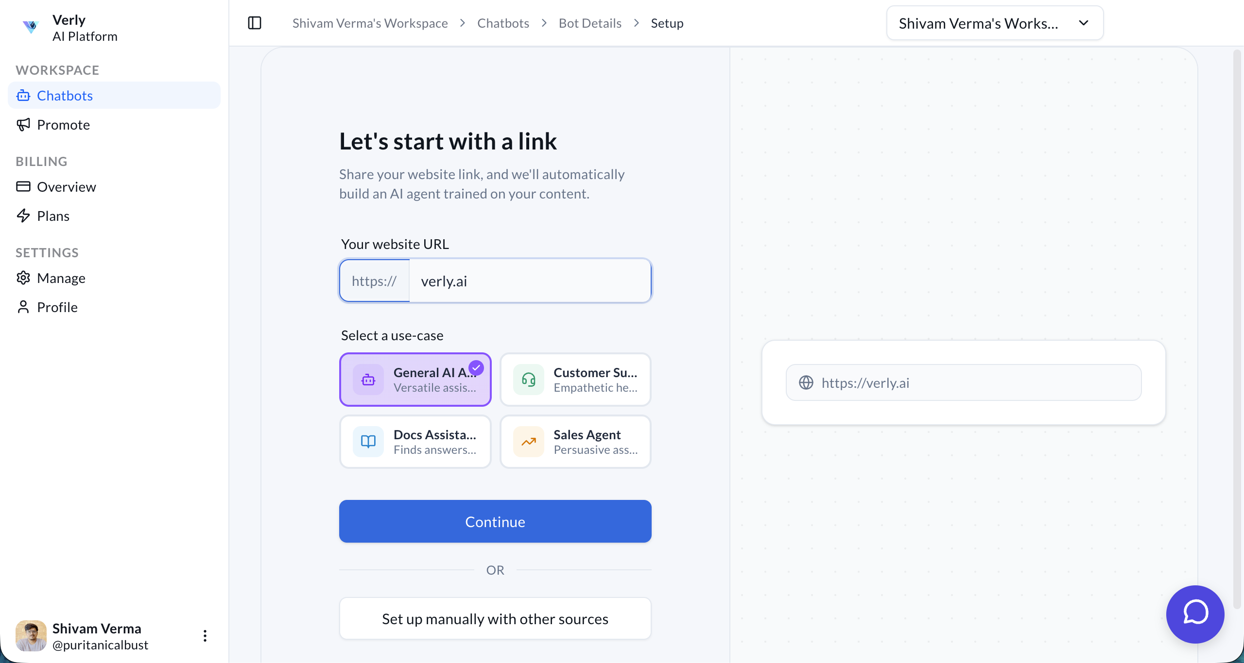Creating a new agent